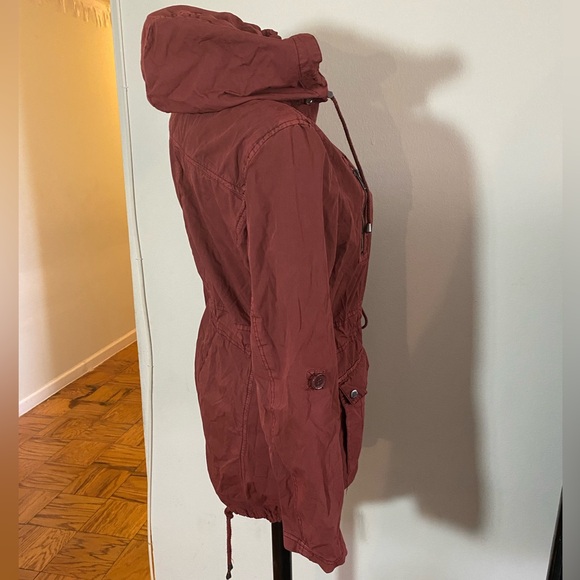 Levi’s Strauss Hood Anorak Military Style Jacket Burgundy/Copper Size M - Picture 6 of 10